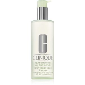 Clinique Liquid Facial Soap Oily Skin Formula folyékony szappan kombinált és zsíros bőrre 400 ml