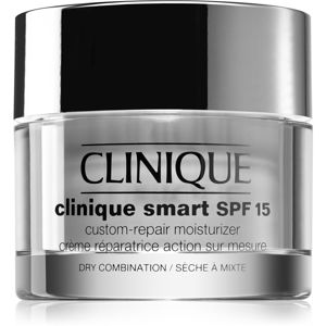 Clinique Clinique Smart™ SPF 15 Custom-Repair Moisturizer nappali ránctalanító krém a száraz és kombinált bőrre SPF 15 50 ml