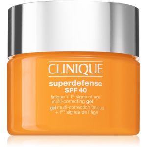 Clinique Superdefense™ SPF 40 Fatigue + 1st Signs of Age Multi Correcting Gel krém az öregedés első jelei ellen minden bőrtípusra SPF 40 30 ml