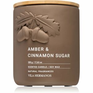 Vila Hermanos Amber & Cinnamon Sugar illatos gyertya 500 g