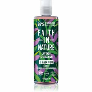 Faith In Nature Lavender & Geranium természetes sampon normál és száraz hajra 400 ml