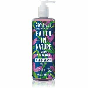 Faith In Nature Lavender & Geranium természetes folyékony kézszappan levendula illatú 400 ml