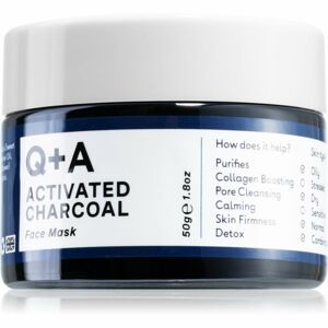 Q+A Activated Charcoal méregtelenítő arcmaszk aktív szénnel 50 g