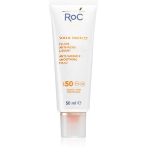 RoC Soleil Protect Anti Wrinkle Smoothing Fluid gyengéd védő folyadék a bőröregedés ellen SPF 50 50 ml