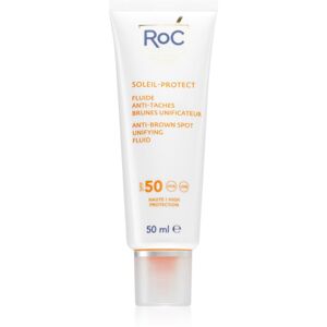 RoC Soleil Protect Anti Brown Spots Unifying Fluid könnyű védőfolyadék a sötét foltok ellen SPF 50 50 ml
