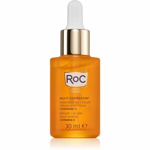 RoC Multi Correxion Revive + Glow bőrélénkítő szérum C-vitaminnal az arcra és a nyakra 30 ml
