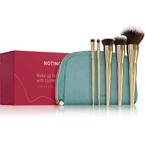 Notino Grace Collection Make-up brush set with cosmetic bag Ecsetkészlet táskával