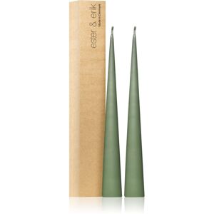 ester & erik cone candles green soil (no. 70) gyertya 2x37 cm