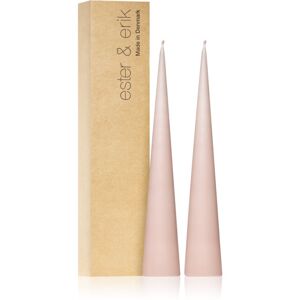 ester & erik cone candles soft rose (no. 52) gyertya 2x25 cm