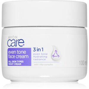 Avon Care 3 in 1 éjszakai arckrém egységesíti a bőrszín tónusait 100 ml