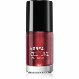 NOBEA Metal Gel-like Nail Polish körömlakk géles hatással árnyalat Polish Ruby 6 ml