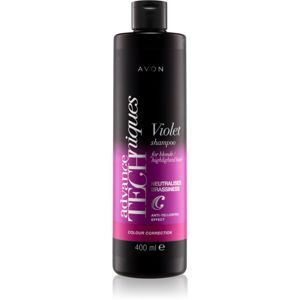 Avon Advance Techniques Colour Correction lila sampon a szőke és melírozott hajra 400 ml