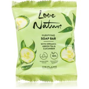Oriflame Love Nature Green Tea & Cucumber Szilárd szappan tejsavval 75 g