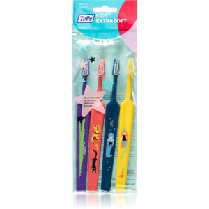 TePe Kids Extra Soft extra soft fogkefe gyermekeknek 4 db színes változatok