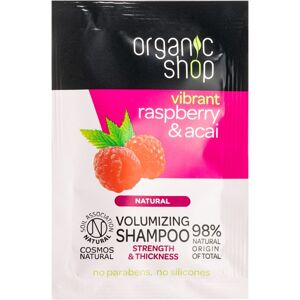 Organic Shop Natural Raspberry & Acai tömegnövelő tisztító sampon 6 ml