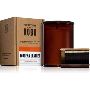 KOBO Woodblock Modena Leather illatgyertya 425 g