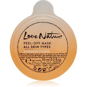 Oriflame Love Nature lehúzható maszk minden bőrtípusra Radiance Lychee 10 ml