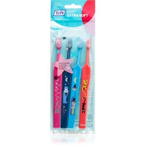 TePe Kids Extra Soft extra soft fogkefe gyermekeknek 4 db színes változatok 4 db