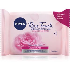 Nivea MicellAir Rose Touch tisztító micellás kendőcskék az arcra 25 db