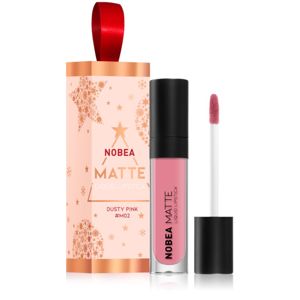 NOBEA Festive Matte Liquid Lipstick mattító folyékony rúzs árnyalat Dusty Pink 7 ml