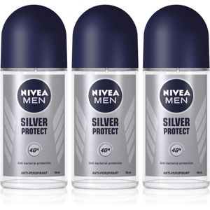 Nivea Men Silver Protect golyós dezodor roll-on 3 x 50 ml (48h)
