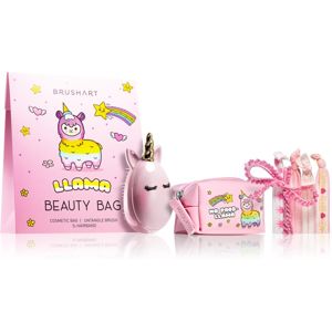 BrushArt KIDS Llama beauty bag ajándékszett Llama beauty bag pink (gyermekeknek)
