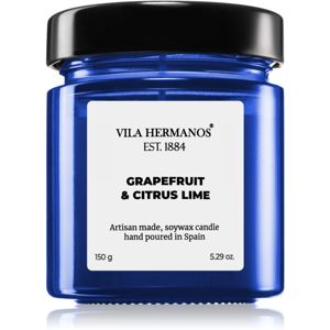 Vila Hermanos Apothecary Cobalt Blue Grapefruit & Citrus Lime illatgyertya 150 g