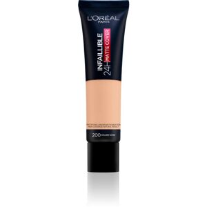 L’Oréal Paris Infallible 24H Matte Cover hosszan tartó make-up matt hatással 200 Golden Sand 30 ml