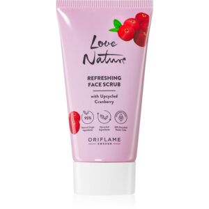 Oriflame Love Nature Upcycled Cranberry frissítő peeling az arcra 30 ml