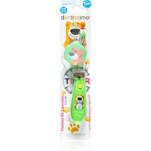 Dentissimo Toothbrushes Kids gyermek fogkefe villogó időzítővel árnyalat Green 1 db