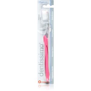 Dentissimo Toothbrushes Medium fogkefe az egészséges ínyért és a szájüreg teljeskörű ápolásáért árnyalat Pink 1 db