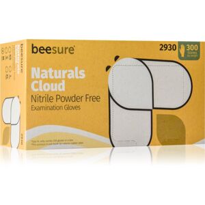 BeeSure Naturals Cloud White púdermentes nitril vizsgálókesztyű méret S 300 db