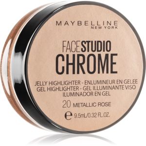 Maybelline Face Studio Chrome Jelly Highlighter Gél Highlighter árnyalat 20 Metallic Rose 9.5 ml