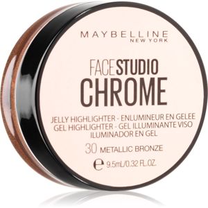 Maybelline Face Studio Chrome Jelly Highlighter Gél Highlighter árnyalat 30 Metallic Bronze 9.5 ml