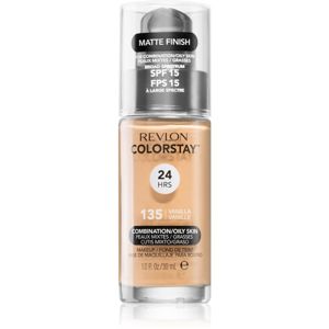 Revlon Cosmetics ColorStay™ tartós matt alapozó kombinált és zsíros bőrre árnyalat 135 Vanilla 30 ml