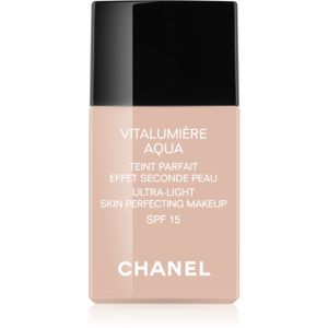 Chanel Vitalumière Aqua ultra könnyű make-up a ragyogó bőrért árnyalat 22 Beige Rosé SPF 15 30 ml