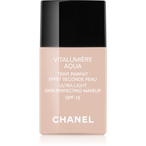 Chanel Vitalumière Aqua ultra könnyű make-up a ragyogó bőrért árnyalat 20 Beige SPF 15 30 ml