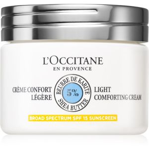 L’Occitane Shea Butter Light Comforting Cream könnyű arckrém bambusszal SPF 15 50 ml