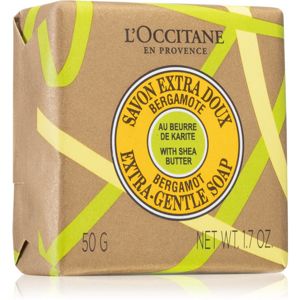 L’Occitane Shea Butter Bergamot Extra-Gentle Soap Szilárd szappan bambusszal 50 g