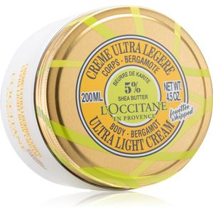 L’Occitane Shea Butter Body-Bergamot Ultra Light Cream ultra könnyű testkrém bambusszal 200 ml