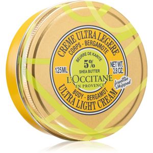 L’Occitane Shea Butter Body-Bergamot Ultra Light Cream ultra könnyű testkrém bambusszal 125 ml