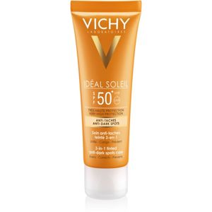 Vichy Idéal Soleil tónusegyesítő arcápoló pigmentfoltok ellen 3 az 1-ben SPF 50+