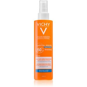 Vichy Capital Soleil Beach Protect többszörös védelmet nyújtó spray a dehidratáció ellen SPF 50+ 200 ml