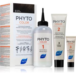 Phyto Color hajfesték ammónia nélkül árnyalat 3 Dark Brown 1 db