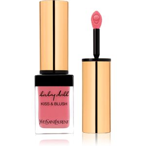Yves Saint Laurent Baby Doll Kiss & Blush rúzs ajkakra és arcra matt hatással árnyalat 8 Pink Hédoniste 10 ml