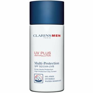 Clarins Men UV Plus ápoló arckrém UVA és UVB szűrővel SPF 50 50 ml