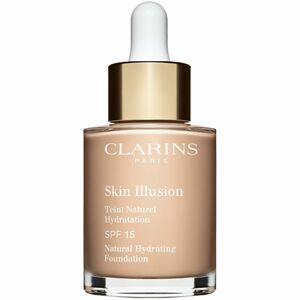 Clarins Skin Illusion Natural Hydrating Foundation világosító hidratáló make-up SPF 15 árnyalat 102.5 Porcelain 30 ml