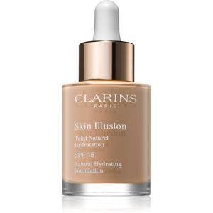 Clarins Skin Illusion Natural Hydrating Foundation világosító hidratáló make-up SPF 15 árnyalat 105 Nude 30 ml