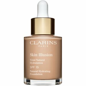 Clarins Skin Illusion Natural Hydrating Foundation világosító hidratáló make-up SPF 15 árnyalat 109 Wheat 30 ml