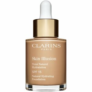 Clarins Skin Illusion Natural Hydrating Foundation világosító hidratáló make-up SPF 15 árnyalat 111 Auburn 30 ml
